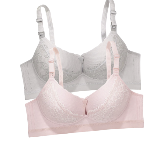 2 PCS | Sujetador de Lactancia Postparto Sin Aros – Algodón Suave y Transpirable