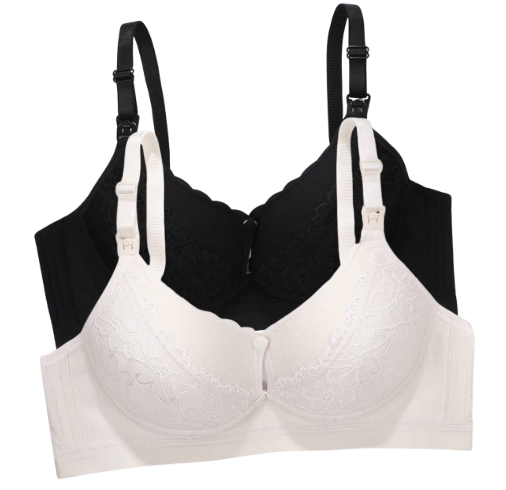 2 PCS | Sujetador de Lactancia Postparto Sin Aros – Algodón Suave y Transpirable