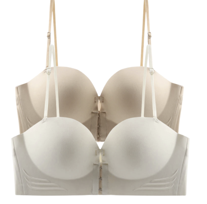 2 PCS | Sujetador Invisible sin Tirantes con Push-Up y Cierre Frontal