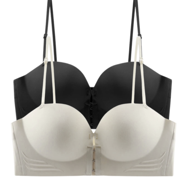 2 PCS | Sujetador Invisible sin Tirantes con Push-Up y Cierre Frontal
