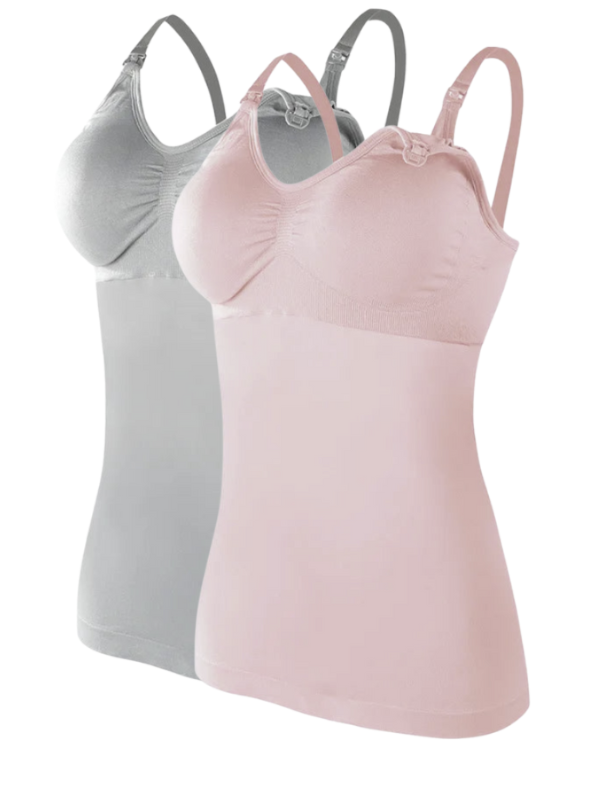 2 PCS | Top de Lactancia Tirantes – Maternidad & Lactancia
