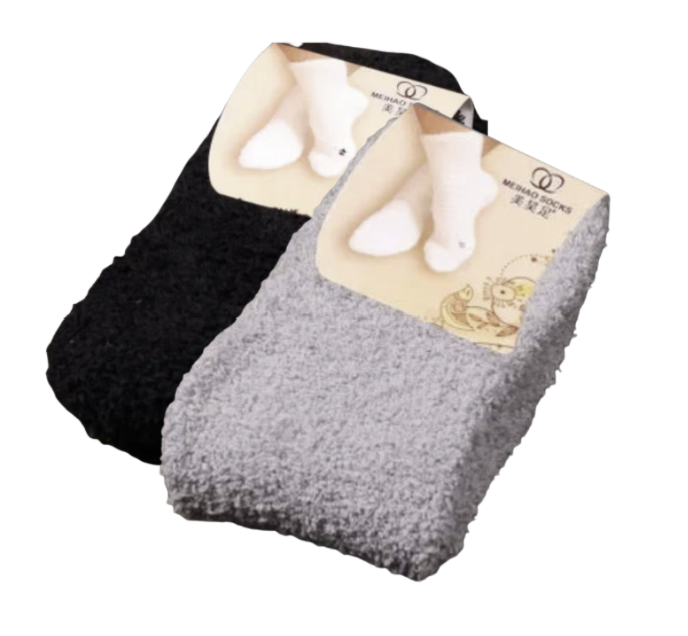 2 Pares | Calcetines térmicos de coralina para mujer – Suaves, cálidos y cómodos