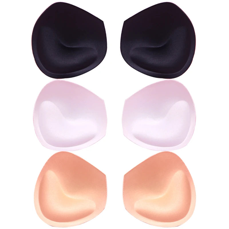 Pack de 6 almohadillas (3 pares) para sujetador | Relleno extraíble tipo push-up