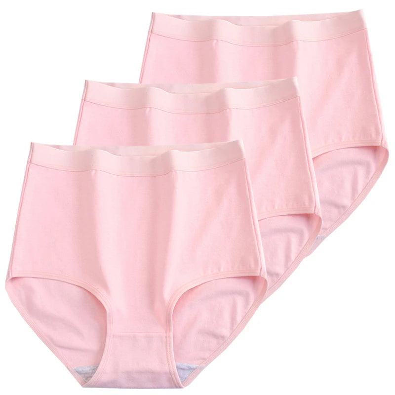 Pack 3 Bragas Algodón – Talle Alto | Tallas Grandes | Ropa Interior Femenina Cómoda y Transpirable