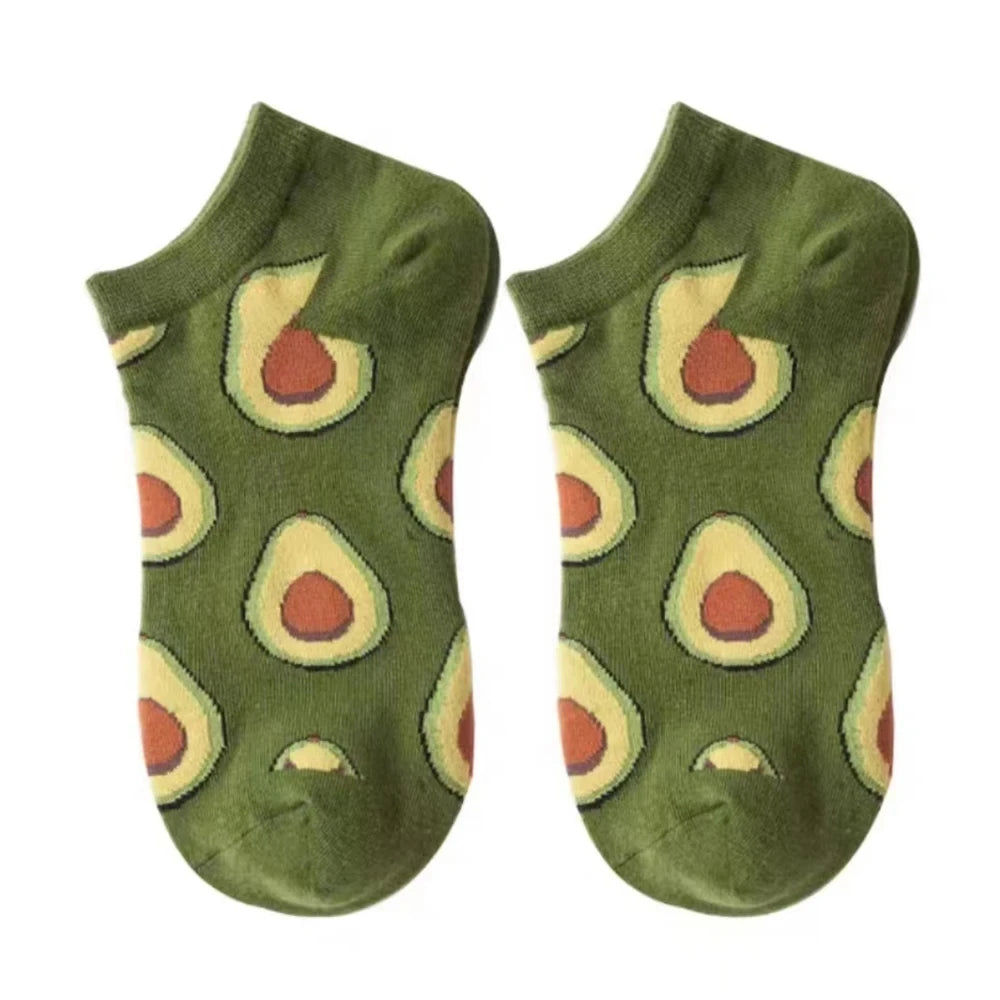 5 Pares calcetines finos estampados para mujer – estilo casual