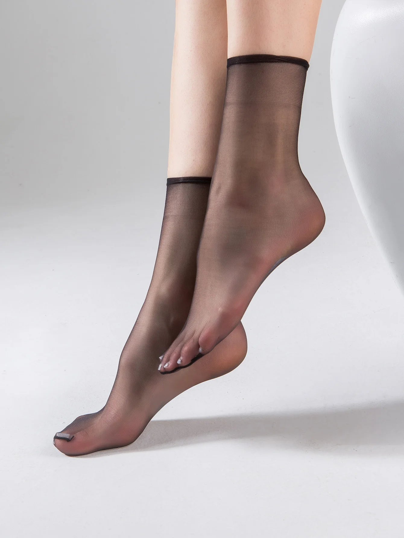 Pack de 10 pares de medias calcetín invisibles para mujer – finas, suaves y transpirables