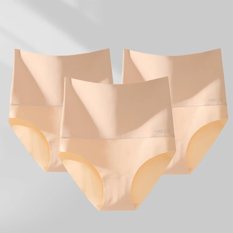 3PCS Braguita de talle alto para mujer – suave, elástica y discreta