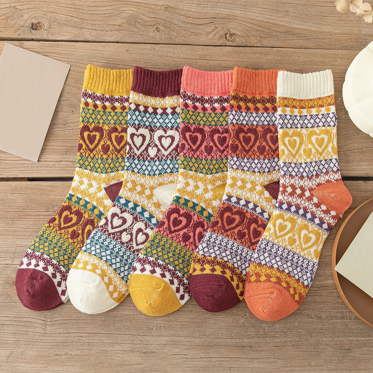 Pack 5 Pares de Calcetines Gruesos Invierno Hombre y Mujer