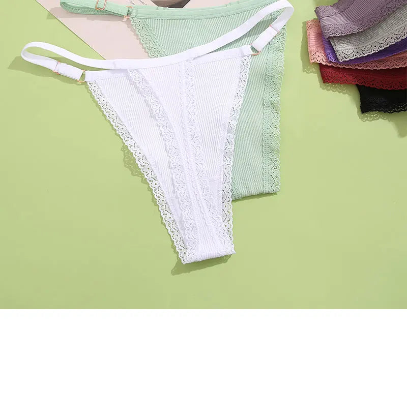 Pack de 5 tangas de algodón para mujer – estilo básico y cómodo