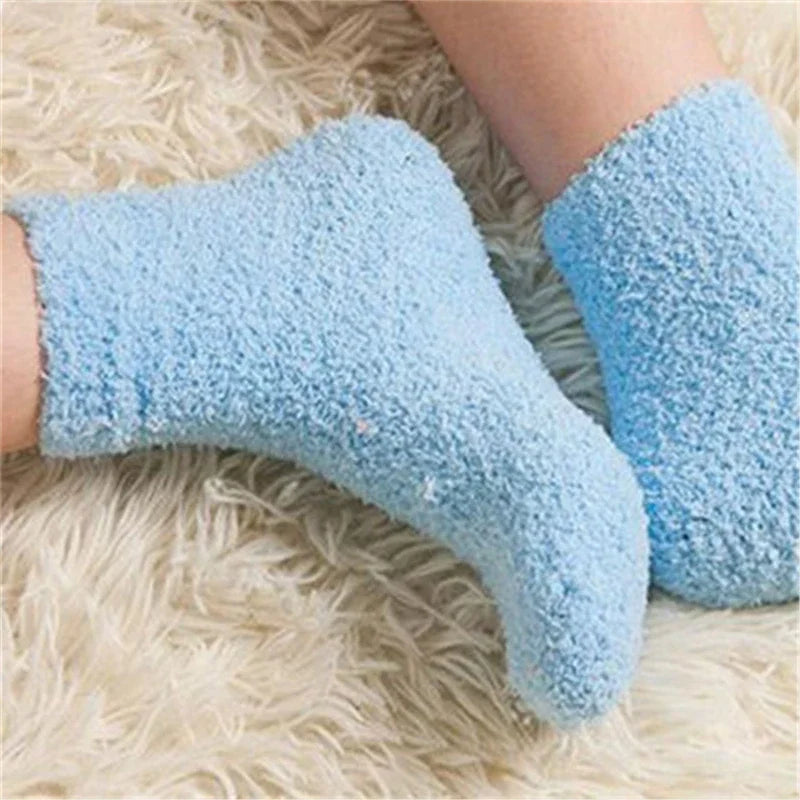 2 Pares | Calcetines térmicos de coralina para mujer – Suaves, cálidos y cómodos