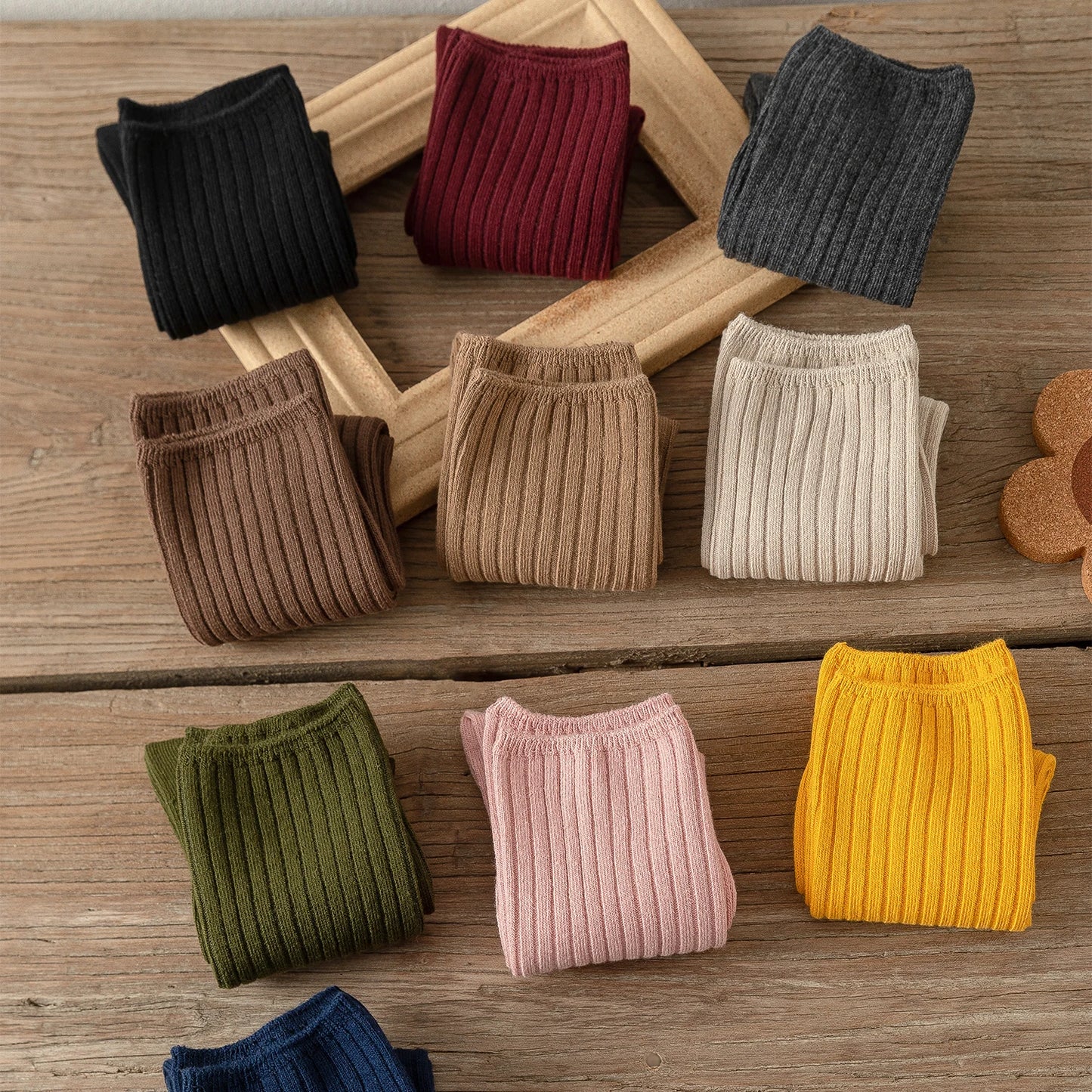 Pack de 10 calcetines básicos de algodón para mujer – altura media