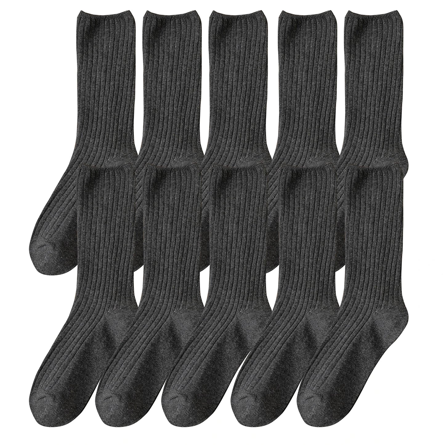 Pack de 10 calcetines básicos de algodón para mujer – altura media
