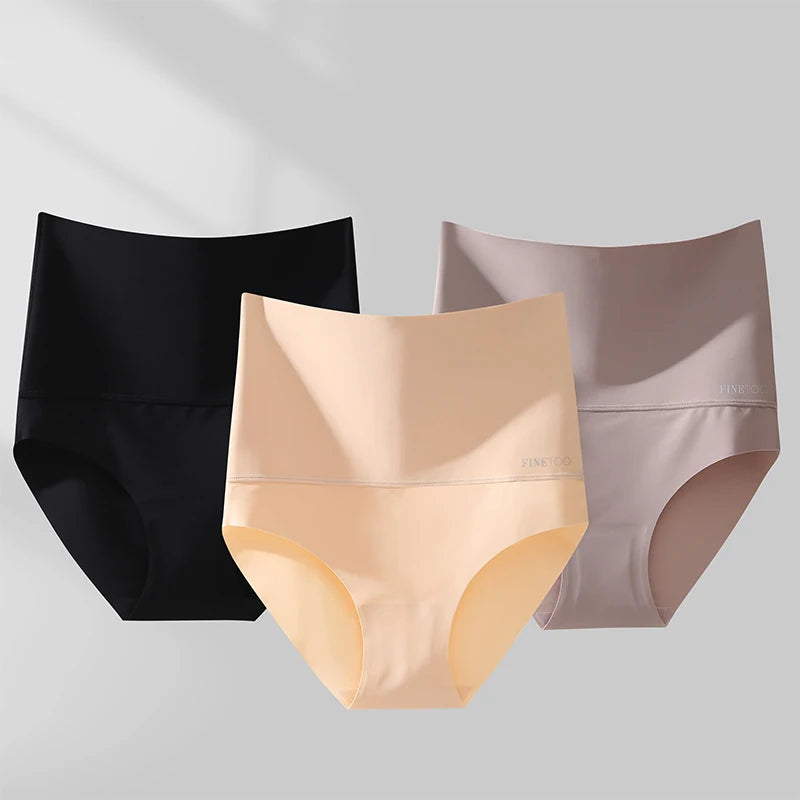 3PCS Braguita de talle alto para mujer – suave, elástica y discreta