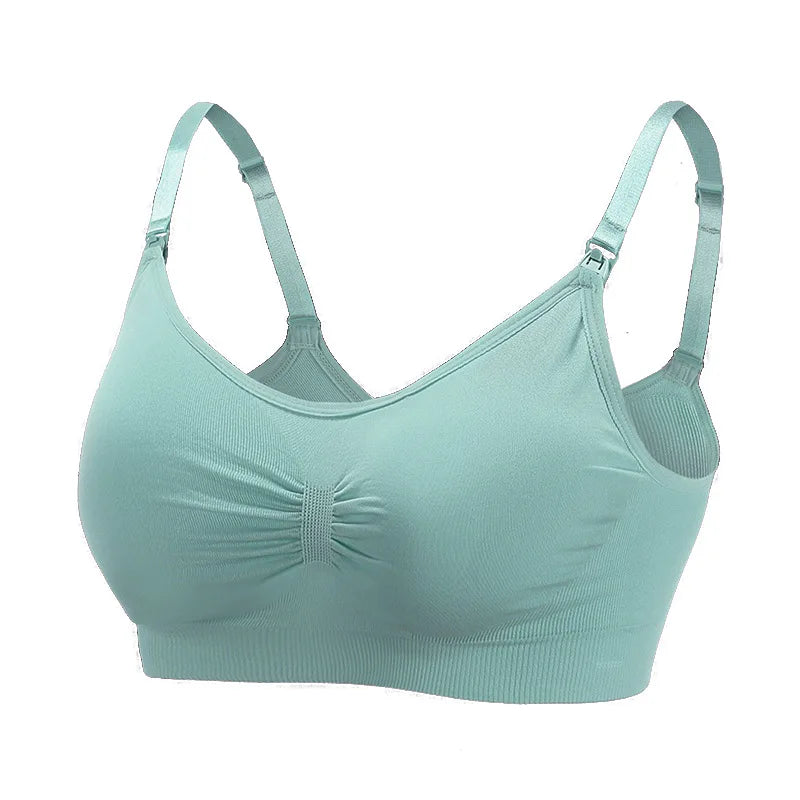 2 PCS | Sujetador de lactancia sin aros – algodón elástico, alta calidad, transpirable y cómodo