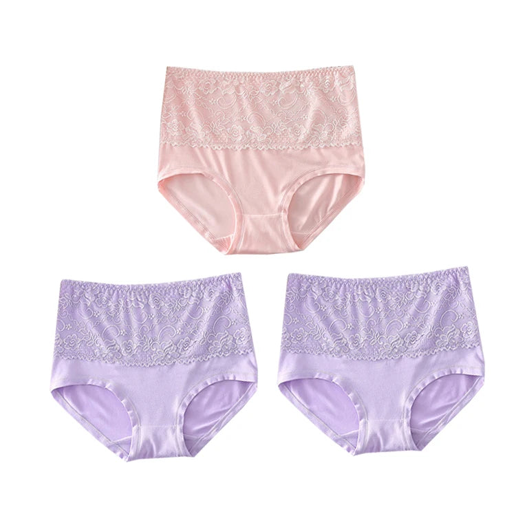 Pack - 3 pcs | Bragas Altas de Encaje