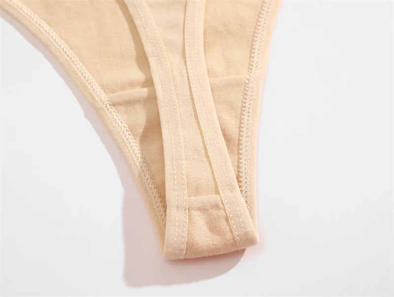 Pack 4 Tangas de Algodón para Mujer | Corte Bajo y Cintura en V