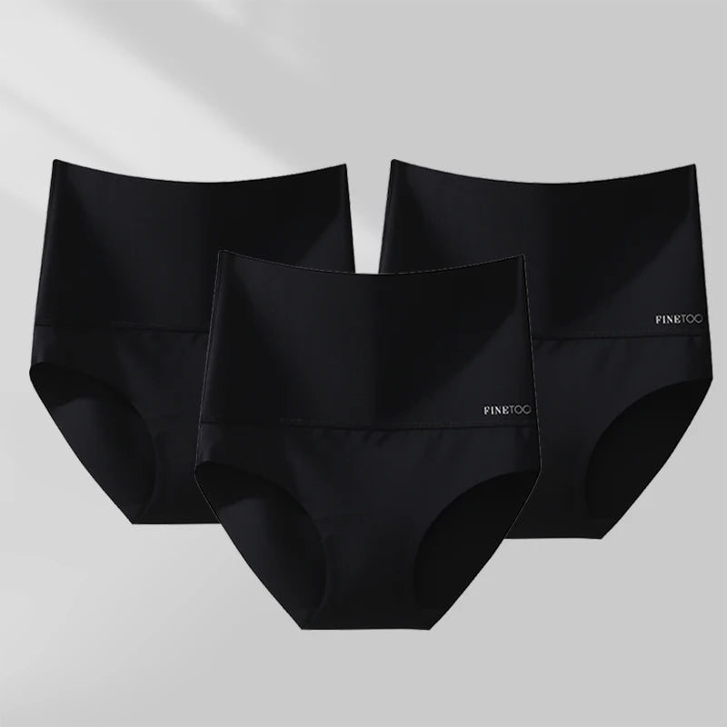 3PCS Braguita de talle alto para mujer – suave, elástica y discreta