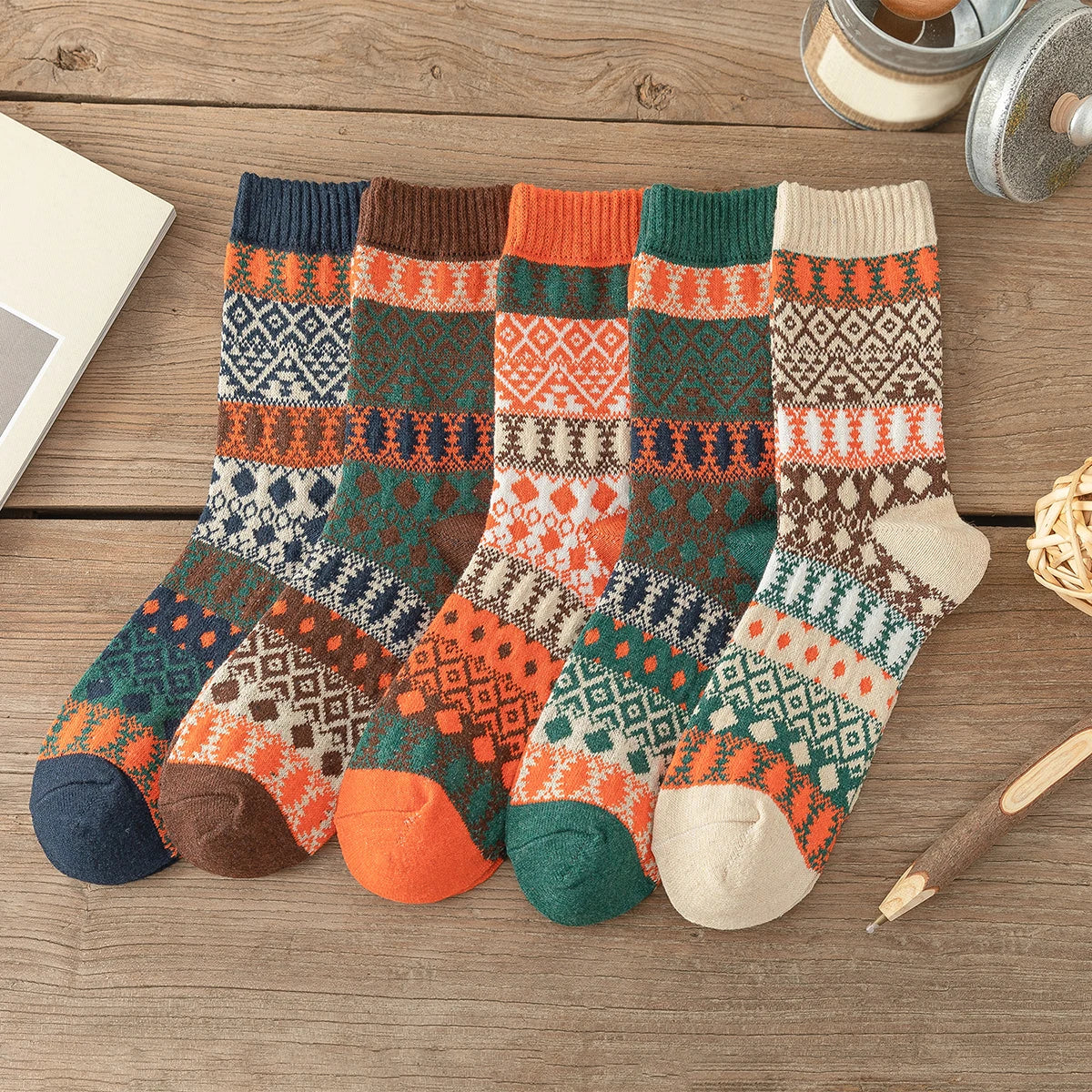 Pack 5 Pares de Calcetines Gruesos Invierno Hombre y Mujer