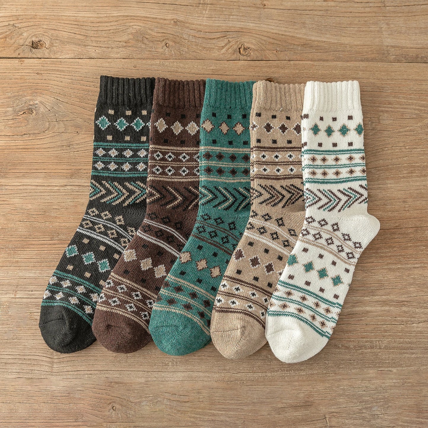 Pack 5 Pares de Calcetines Gruesos Invierno Hombre y Mujer