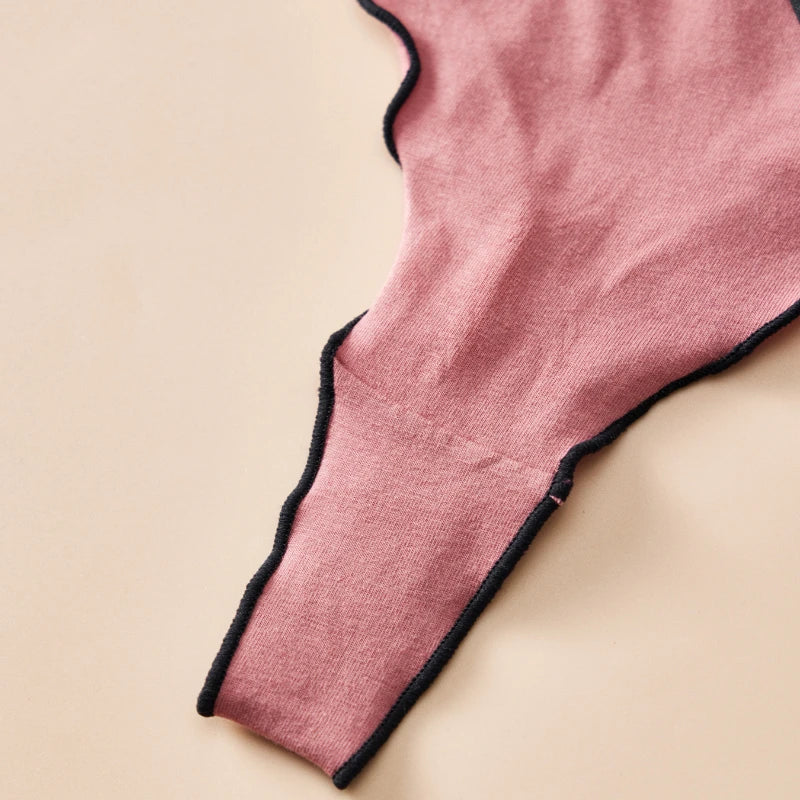 4 PCS | Tanga de algodón para mujer – Tiro bajo, diseño sexy y cómodo