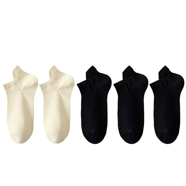 Pack de 5 pares de calcetines invisibles de algodón para mujer – frescos, cómodos y versátiles