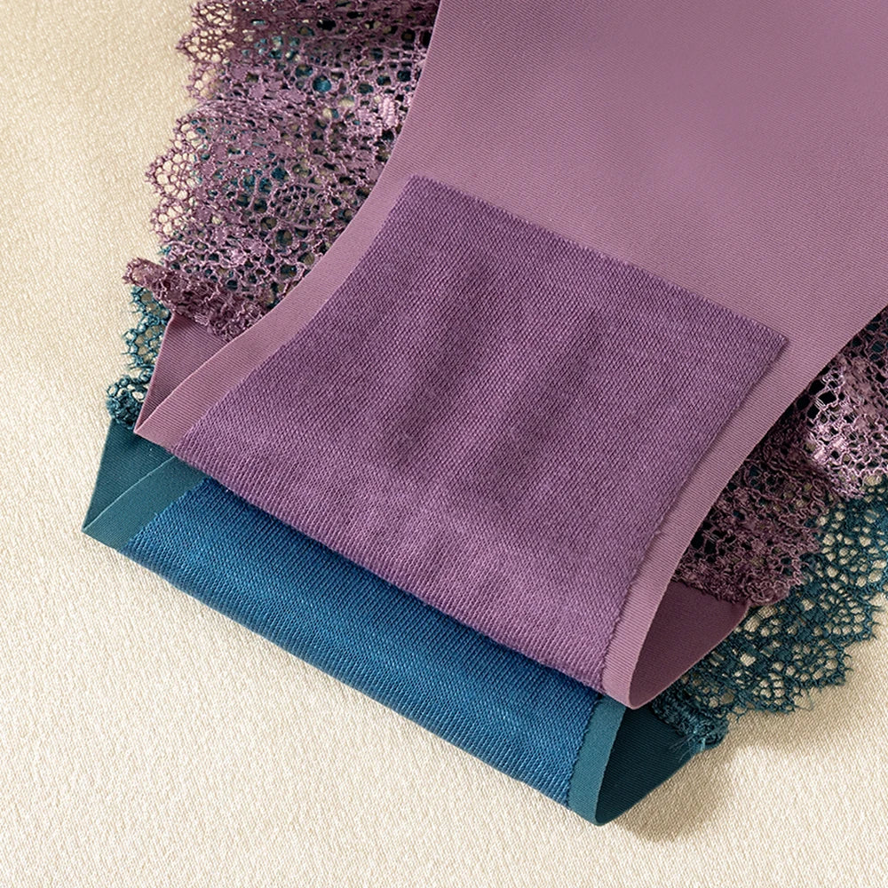 3 PCS | Bragas de encaje – Ice Silk, Talle Bajo y Súper Cómodas