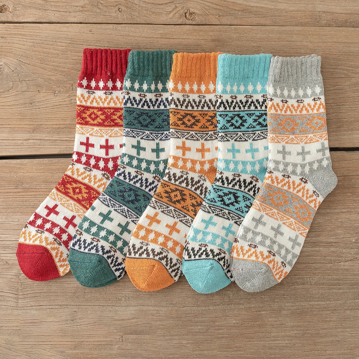 Pack 5 Pares de Calcetines Gruesos Invierno Hombre y Mujer