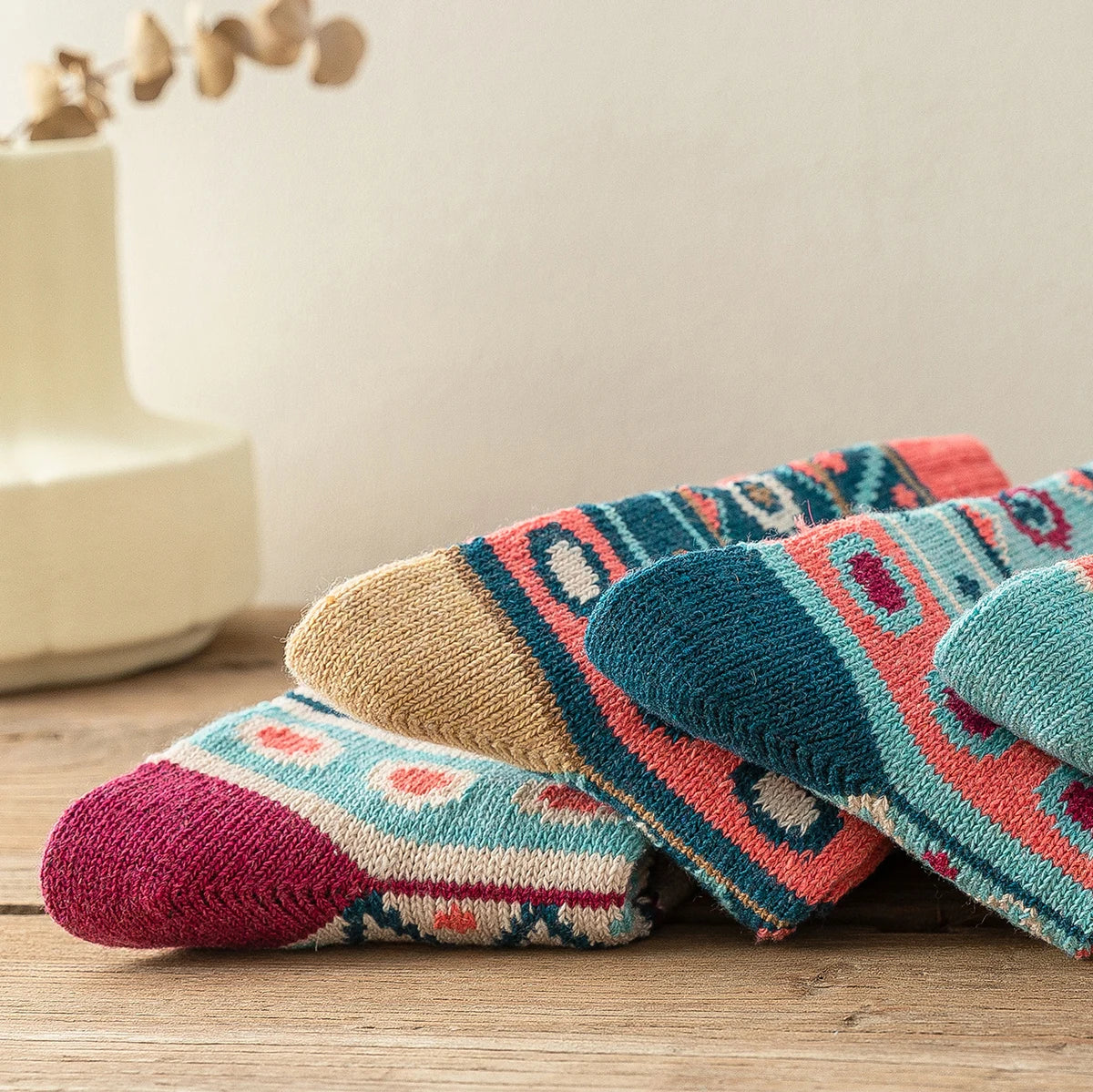Pack 5 Pares de Calcetines Gruesos Invierno Hombre y Mujer