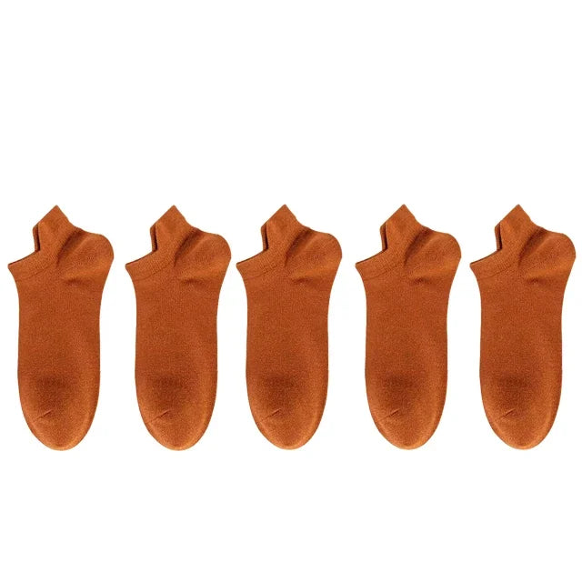 Pack de 5 pares de calcetines invisibles de algodón para mujer – frescos, cómodos y versátiles