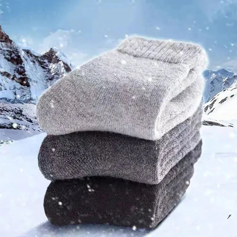 Pack de 5 Pares de Calcetines Gruesos de Invierno – Diseño Liso y Térmico
