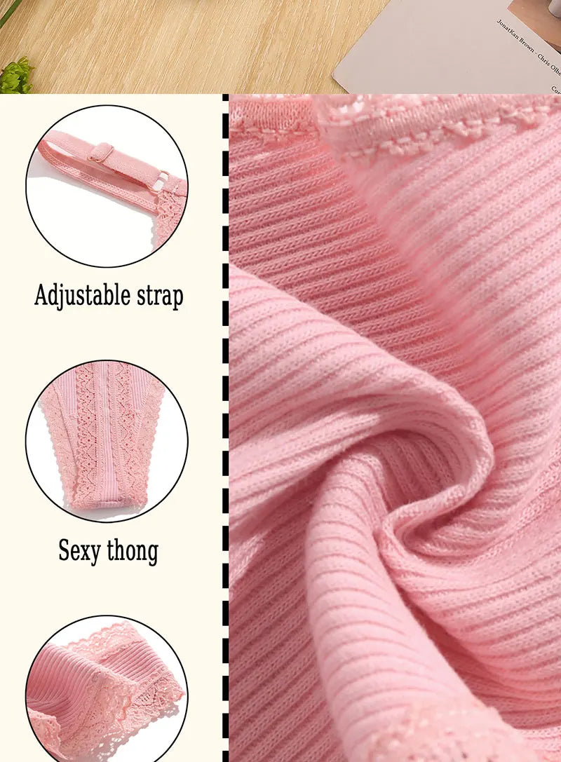 Pack de 5 tangas de algodón para mujer – estilo básico y cómodo