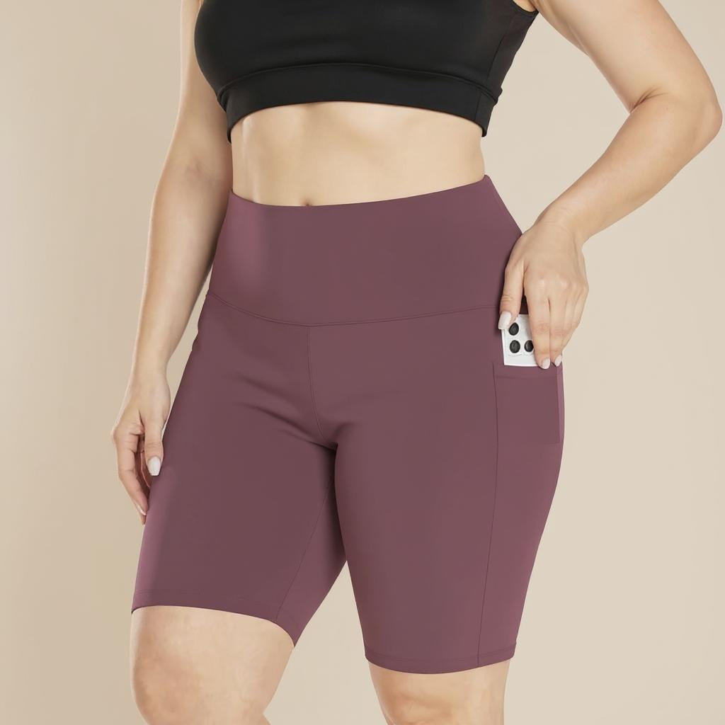 Leggins Cortos Talla Grande | Cintura Alta con Bolsillos | – Cómodos y Versátiles