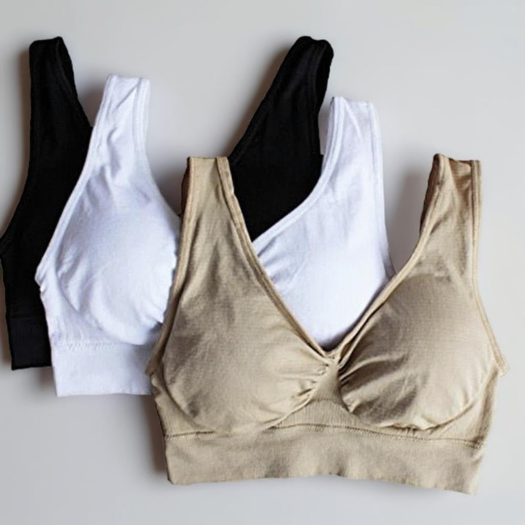 Pack 3 sujetadores Daido comfort 24h sin aros push-up
