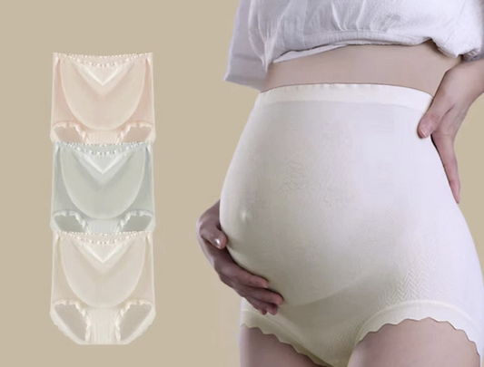 3 PCS | Braguita Premamá Alta de Algodón – Transpirable, Sin Marcas y de Gran Talla
