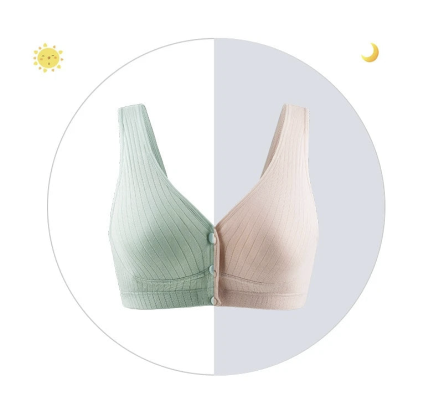 2 PCS | Sujetador Premamá de Algodón – Lactancia Cómoda y Transpirable