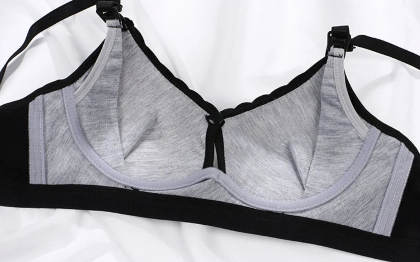 2 PCS | Sujetador de Lactancia Postparto Sin Aros – Algodón Suave y Transpirable