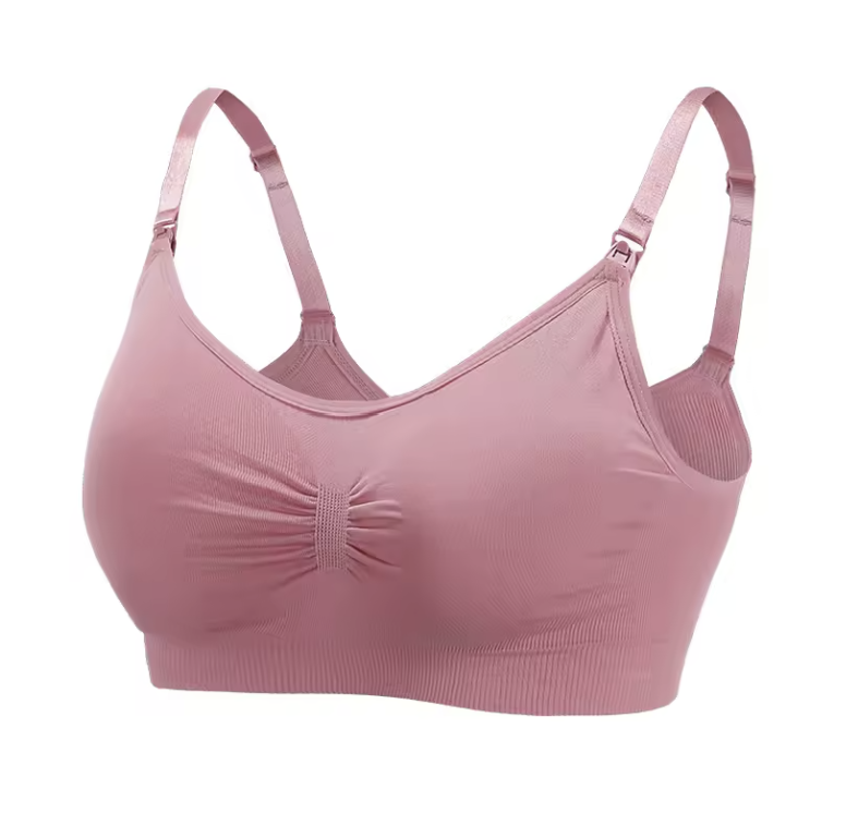 2 PCS | Sujetador de lactancia sin aros – algodón elástico, alta calidad, transpirable y cómodo