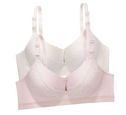 2 PCS | Sujetador de Lactancia Postparto Sin Aros – Algodón Suave y Transpirable