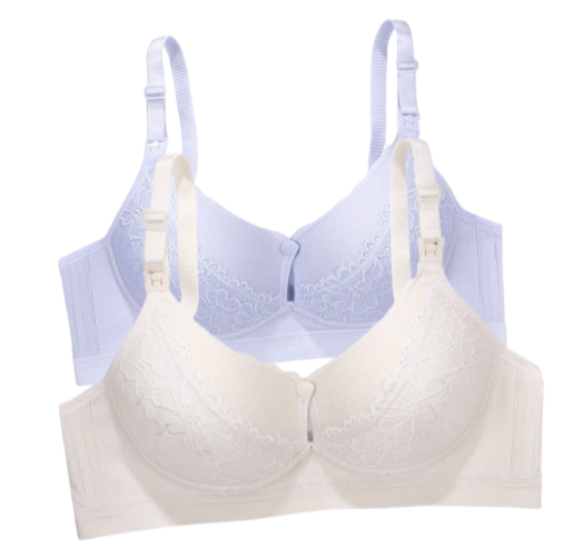 2 PCS | Sujetador de Lactancia Postparto Sin Aros – Algodón Suave y Transpirable