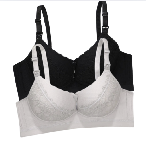 2 PCS | Sujetador de Lactancia Postparto Sin Aros – Algodón Suave y Transpirable