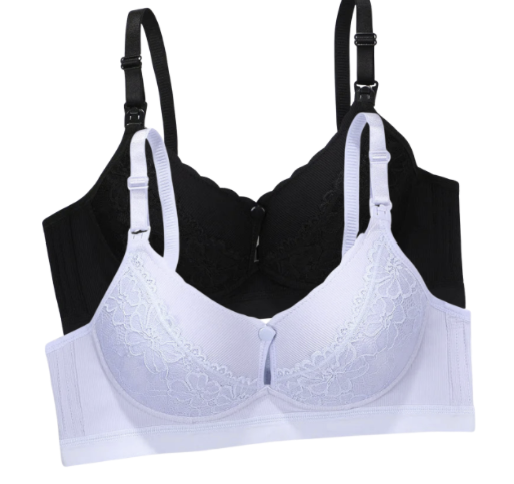 2 PCS | Sujetador de Lactancia Postparto Sin Aros – Algodón Suave y Transpirable