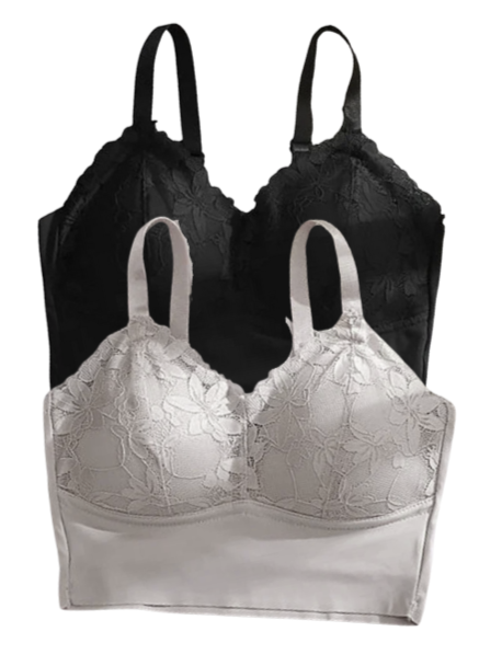 2PCS Sujetador sin aros de seda fría | Comodidad, sujeción y efecto reductor