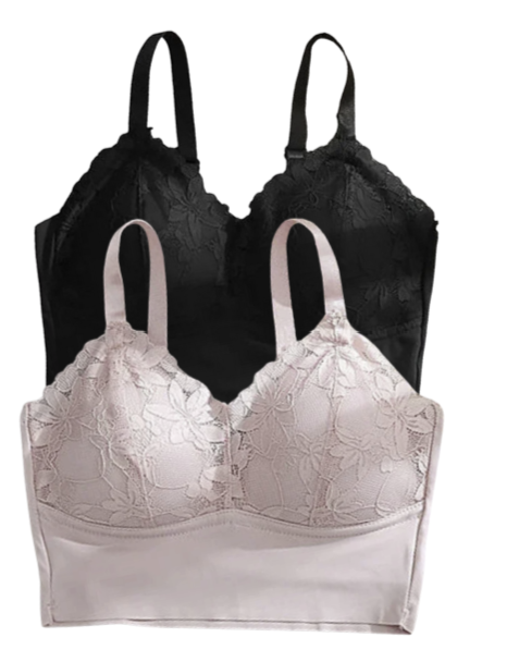 2PCS Sujetador sin aros de seda fría | Comodidad, sujeción y efecto reductor