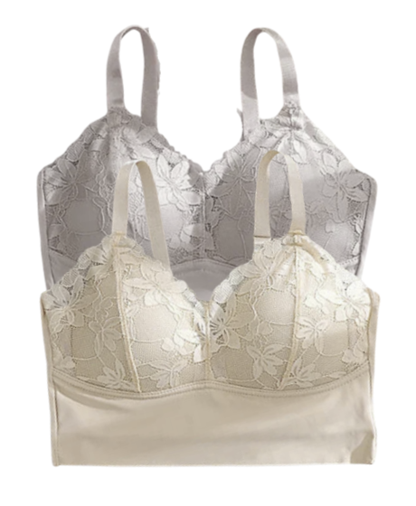 2PCS Sujetador sin aros de seda fría | Comodidad, sujeción y efecto reductor