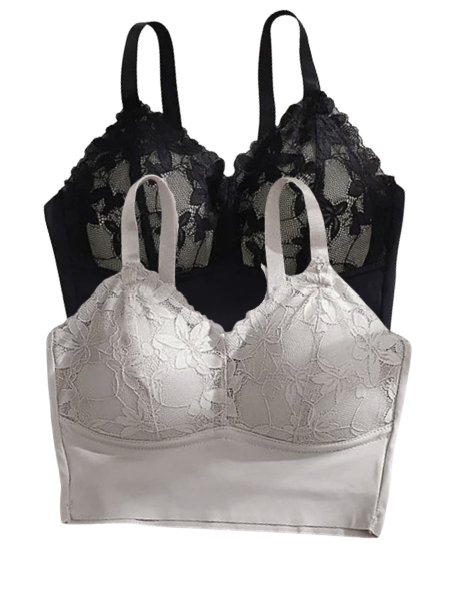 2PCS Sujetador sin aros de seda fría | Comodidad, sujeción y efecto reductor