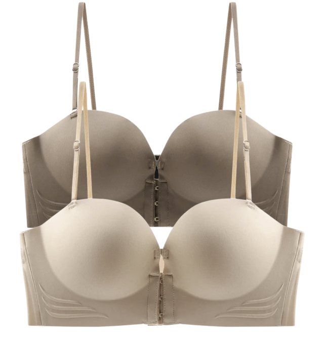 2 PCS | Sujetador Invisible sin Tirantes con Push-Up y Cierre Frontal