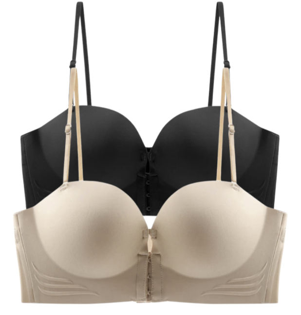 2 PCS | Sujetador Invisible sin Tirantes con Push-Up y Cierre Frontal