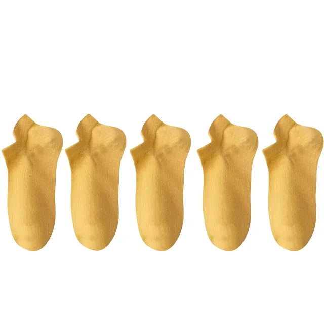 Pack de 5 pares de calcetines invisibles de algodón para mujer – frescos, cómodos y versátiles