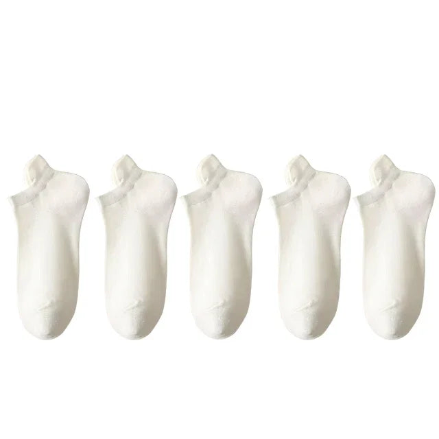 Pack de 5 pares de calcetines invisibles de algodón para mujer – frescos, cómodos y versátiles