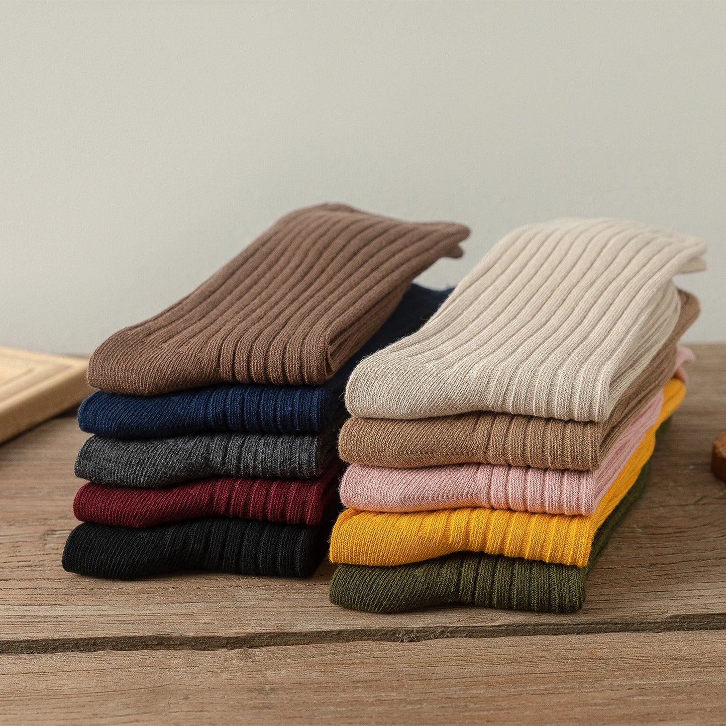 Pack de 10 calcetines básicos de algodón para mujer – altura media